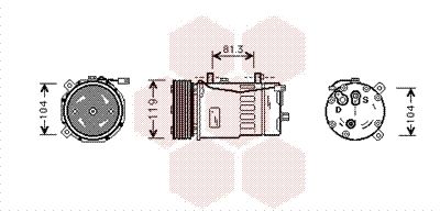 VAN WEZEL Kompressori, ilmastointilaite 5800K046
